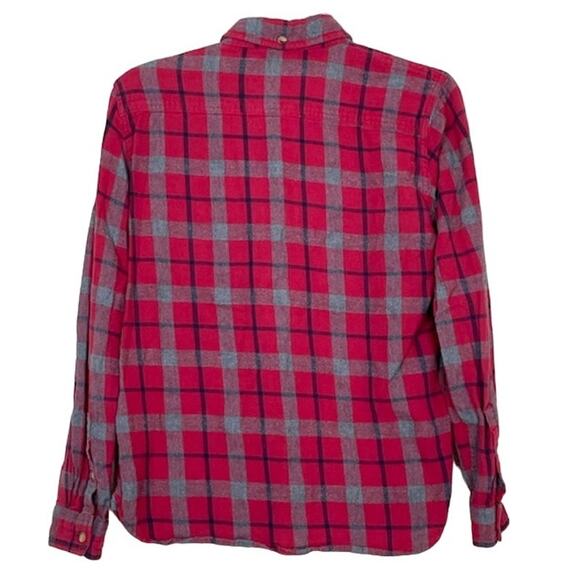 Madewell x Penfield Classic Slim Flannel warm n cozy layers red plaid gray black - Picture 3 of 10
